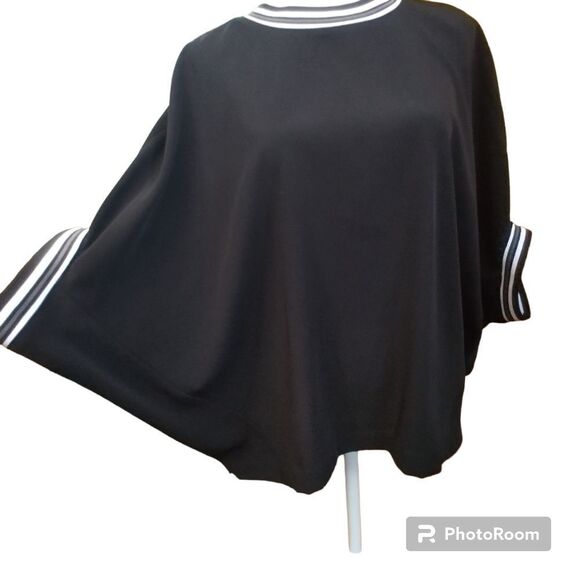 Peace of Cloth 2pc Set Dolman Sleeve Top & Pull On Track Pants Black White XS - Picture 5 of 10